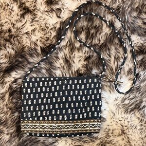 Vera Bradley Black and Tan Crossbody Bag